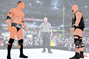 THE ROCK & STONE COLD STEVE AUSTON